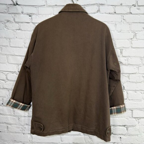 Vintage Ashton Cove Men's Barn Chore Utility Jacket Coat M Brown Plaid Lined - Picture 2 of 16